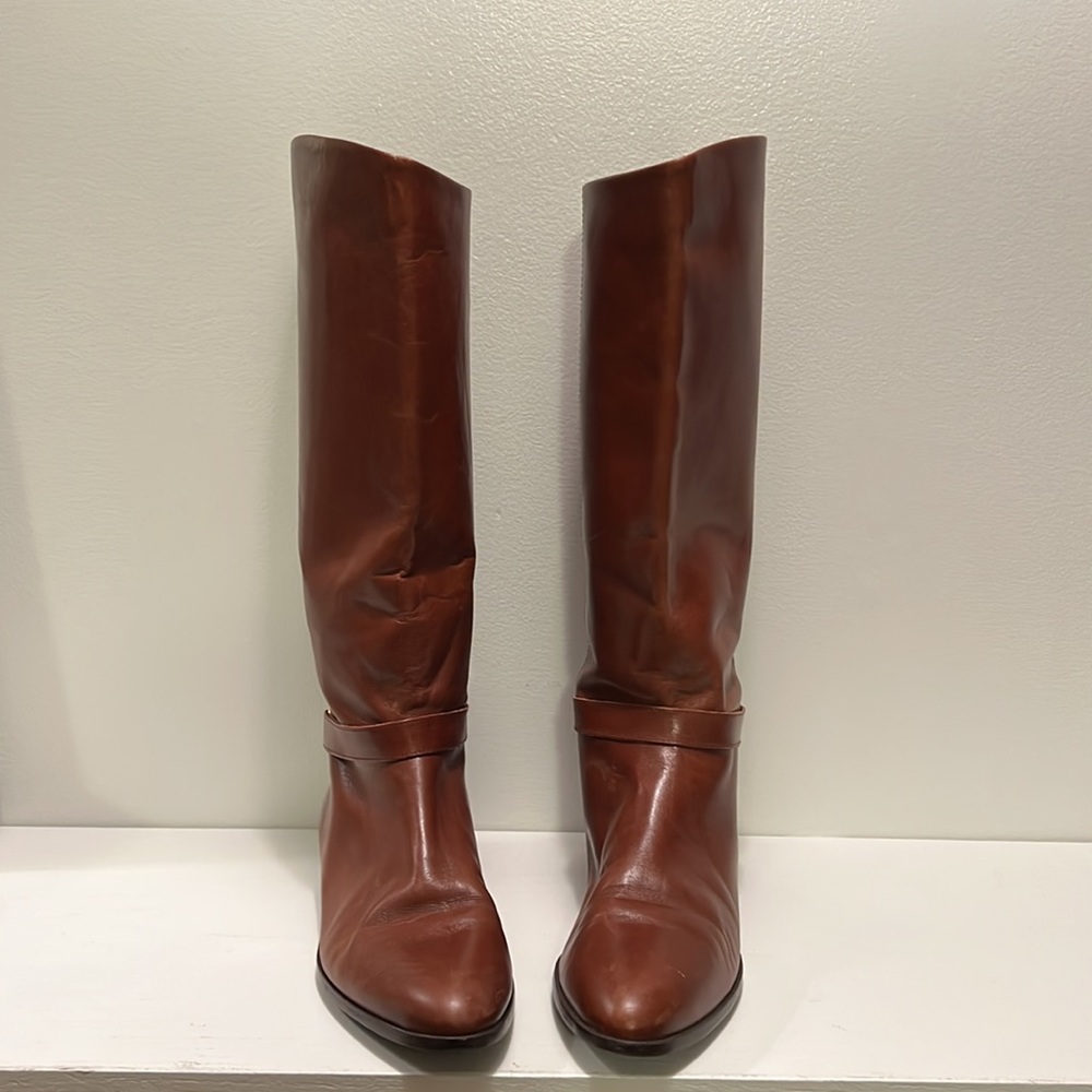 Etienne Aigner Shelby boots brown leather 8M Brazil